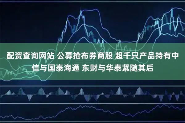 配资查询网站 公募抢布券商股 超千只产品持有中信与国泰海通 东财与华泰紧随其后